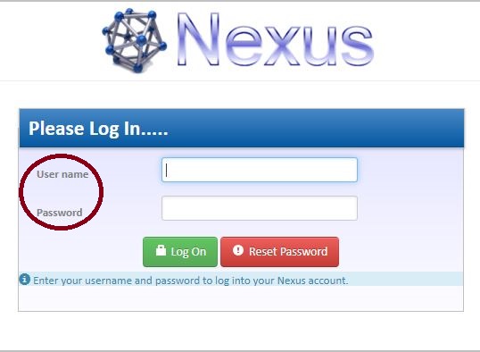 Nexus Iceland Log In Page